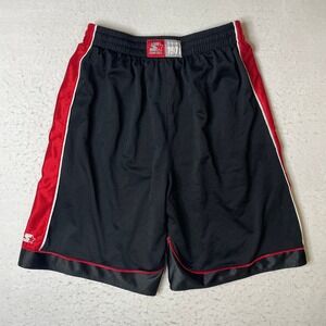 Starter Mens Basketball Shorts Black Red Athletic Gym Workout Size L
